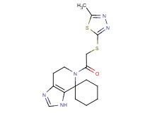 5'-{[(5-methyl-1,3,4-thiadiazol-2-yl)thio]acetyl}-3',5',6',7'-tetrahydrospiro[cyclohexane-1,4'-imidazo[4,5-c]pyridine]