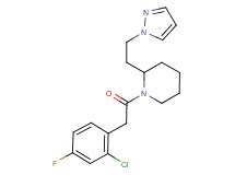 1-[(2-chloro-4-fluorophenyl)acetyl]-2-[2-(1H-pyrazol-1-yl)ethyl]piperidine