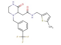 N-[(5-methyl-2-thienyl)methyl]-2-{3-oxo-1-[3-(trifluoromethyl)benzyl]-2-piperazinyl}acetamide