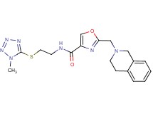 2-(3,4-dihydro-2(1H)-isoquinolinylmethyl)-N-{2-[(1-methyl-1H-tetrazol-5-yl)thio]ethyl}-1,3-oxazole-4-carboxamide