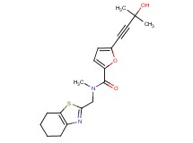 5-(3-hydroxy-3-methylbut-1-yn-1-yl)-N-methyl-N-(4,5,6,7-tetrahydro-1,3-benzothiazol-2-ylmethyl)-2-furamide