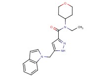 N-ethyl-5-(1H-indol-1-ylmethyl)-N-(tetrahydro-2H-pyran-4-yl)-1H-pyrazole-3-carboxamide