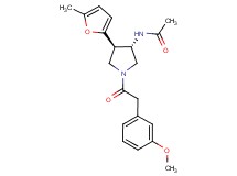 N-[(3S*,4R*)-1-[(3-methoxyphenyl)acetyl]-4-(5-methyl-2-furyl)-3-pyrrolidinyl]acetamide
