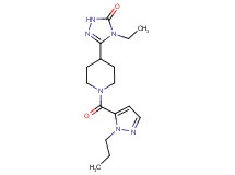 4-ethyl-5-{1-[(1-propyl-1H-pyrazol-5-yl)carbonyl]piperidin-4-yl}-2,4-dihydro-3H-1,2,4-triazol-3-one