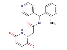 2-(3,6-dioxo-3,6-dihydropyridazin-1(2H)-yl)-N-[(2-methylphenyl)(pyridin-4-yl)methyl]acetamide