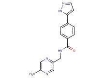 N-[(5-methyl-2-pyrazinyl)methyl]-4-(1H-pyrazol-5-yl)benzamide