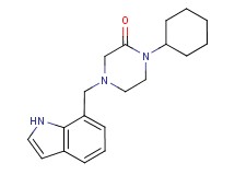 1-cyclohexyl-4-(1H-indol-7-ylmethyl)piperazin-2-one