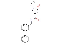N-(3-biphenylylmethyl)-1-ethyl-5-oxo-3-pyrrolidinecarboxamide