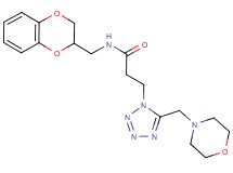 N-(2,3-dihydro-1,4-benzodioxin-2-ylmethyl)-3-[5-(4-morpholinylmethyl)-1H-tetrazol-1-yl]propanamide
