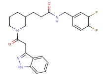 N-(3,4-difluorobenzyl)-3-[1-(1H-indazol-3-ylacetyl)-3-piperidinyl]propanamide