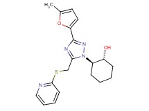 (1R*,2R*)-2-{3-(5-methyl-2-furyl)-5-[(pyridin-2-ylthio)methyl]-1H-1,2,4-triazol-1-yl}cyclohexanol