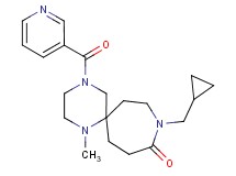 9-(cyclopropylmethyl)-1-methyl-4-(3-pyridinylcarbonyl)-1,4,9-triazaspiro[5.6]dodecan-10-one