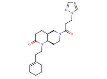 (4aS*,8aR*)-1-(2-cyclohex-1-en-1-ylethyl)-6-[3-(1H-1,2,4-triazol-1-yl)propanoyl]octahydro-1,6-naphthyridin-2(1H)-one