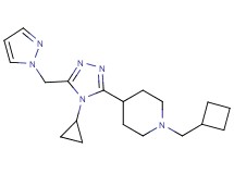 1-(cyclobutylmethyl)-4-[4-cyclopropyl-5-(1H-pyrazol-1-ylmethyl)-4H-1,2,4-triazol-3-yl]piperidine