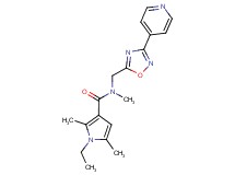 1-ethyl-N,2,5-trimethyl-N-{[3-(4-pyridinyl)-1,2,4-oxadiazol-5-yl]methyl}-1H-pyrrole-3-carboxamide