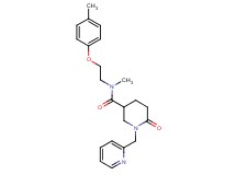 N-methyl-N-[2-(4-methylphenoxy)ethyl]-6-oxo-1-(2-pyridinylmethyl)-3-piperidinecarboxamide