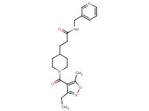 3-{1-[(3-ethyl-5-methyl-4-isoxazolyl)carbonyl]-4-piperidinyl}-N-(3-pyridinylmethyl)propanamide