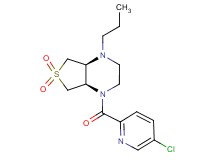 (4aS*,7aR*)-1-[(5-chloro-2-pyridinyl)carbonyl]-4-propyloctahydrothieno[3,4-b]pyrazine 6,6-dioxide