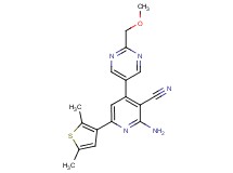 2-amino-6-(2,5-dimethyl-3-thienyl)-4-[2-(methoxymethyl)pyrimidin-5-yl]nicotinonitrile