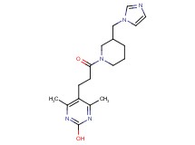 5-{3-[3-(1H-imidazol-1-ylmethyl)-1-piperidinyl]-3-oxopropyl}-4,6-dimethyl-2-pyrimidinol