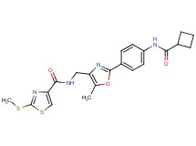 N-[(2-{4-[(cyclobutylcarbonyl)amino]phenyl}-5-methyl-1,3-oxazol-4-yl)methyl]-2-(methylthio)-1,3-thiazole-4-carboxamide