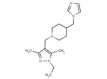 1-[(1-ethyl-3,5-dimethyl-1H-pyrazol-4-yl)methyl]-4-(1H-imidazol-1-ylmethyl)piperidine