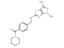 1,3-dimethyl-N-[4-(piperidin-1-ylcarbonyl)benzyl]-1H-pyrazolo[3,4-d][1,3]thiazol-5-amine