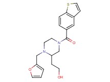 2-[4-(1-benzothien-5-ylcarbonyl)-1-(2-furylmethyl)-2-piperazinyl]ethanol