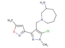 1-{[5-chloro-1-methyl-3-(5-methyl-3-isoxazolyl)-1H-pyrazol-4-yl]methyl}-3-azepanamine dihydrochloride