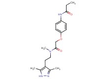 N-(4-{2-[[2-(3,5-dimethyl-1H-pyrazol-4-yl)ethyl](methyl)amino]-2-oxoethoxy}phenyl)propanamide