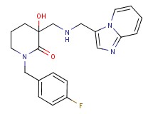 1-(4-fluorobenzyl)-3-hydroxy-3-{[(imidazo[1,2-a]pyridin-3-ylmethyl)amino]methyl}-2-piperidinone