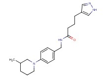 N-[4-(3-methylpiperidin-1-yl)benzyl]-4-(1H-pyrazol-4-yl)butanamide