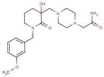 2-(4-{[3-hydroxy-1-(3-methoxybenzyl)-2-oxopiperidin-3-yl]methyl}piperazin-1-yl)acetamide