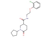 N-[2-(2-chlorophenoxy)ethyl]-1-cyclopentyl-6-oxo-3-piperidinecarboxamide