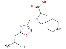 2-[(5-isobutyl-1,2,4-oxadiazol-3-yl)methyl]-2,8-diazaspiro[4.5]decane-3-carboxylic acid