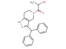 1-[3-(diphenylmethyl)-1,4,6,7-tetrahydro-5H-pyrazolo[4,3-c]pyridin-5-yl]-1-oxopropan-2-ol