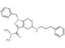 1-benzyl-N,N-dimethyl-5-[(3-phenylpropyl)amino]-4,5,6,7-tetrahydro-1H-indazole-3-carboxamide