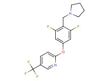 2-[3,5-difluoro-4-(pyrrolidin-1-ylmethyl)phenoxy]-5-(trifluoromethyl)pyridine