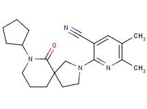 2-(7-cyclopentyl-6-oxo-2,7-diazaspiro[4.5]dec-2-yl)-5,6-dimethylnicotinonitrile