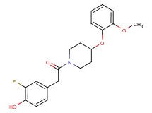 2-fluoro-4-{2-[4-(2-methoxyphenoxy)-1-piperidinyl]-2-oxoethyl}phenol