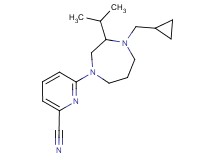 6-[4-(cyclopropylmethyl)-3-isopropyl-1,4-diazepan-1-yl]pyridine-2-carbonitrile