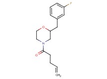 2-(3-fluorobenzyl)-4-(4-pentenoyl)morpholine
