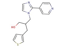 3-(2-pyridin-4-yl-1H-imidazol-1-yl)-2-(3-thienylmethyl)propan-1-ol
