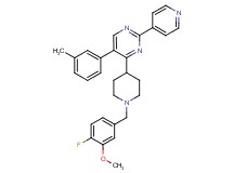4-[1-(4-fluoro-3-methoxybenzyl)-4-piperidinyl]-5-(3-methylphenyl)-2-(4-pyridinyl)pyrimidine