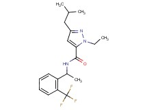 1-ethyl-3-isobutyl-N-{1-[2-(trifluoromethyl)phenyl]ethyl}-1H-pyrazole-5-carboxamide