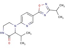3-isopropyl-4-[5-(3-isopropyl-1,2,4-oxadiazol-5-yl)-2-pyridinyl]-2-piperazinone