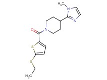 1-{[5-(ethylthio)-2-thienyl]carbonyl}-4-(1-methyl-1H-imidazol-2-yl)piperidine