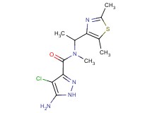 5-amino-4-chloro-N-[1-(2,5-dimethyl-1,3-thiazol-4-yl)ethyl]-N-methyl-1H-pyrazole-3-carboxamide