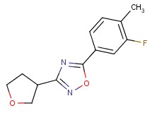 5-(3-fluoro-4-methylphenyl)-3-(tetrahydrofuran-3-yl)-1,2,4-oxadiazole