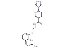 N-{2-[(2-methylquinolin-8-yl)oxy]ethyl}-6-(4H-1,2,4-triazol-4-yl)nicotinamide